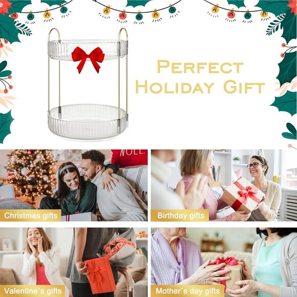 Women's 360° Rotating Makeup Organizer, High-Capacity Bathroom Organizer - Picture 6 of 6